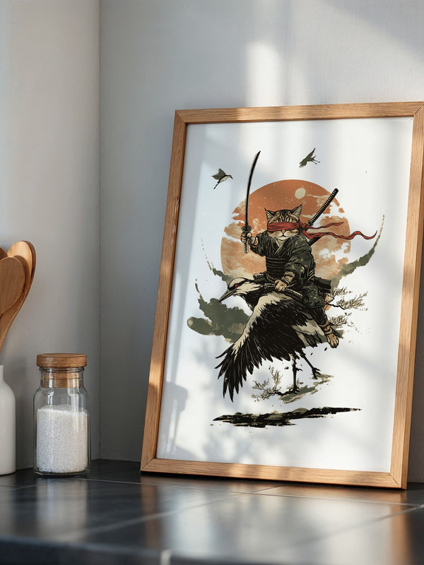 Katze Ninja Kranich Abenteuer
