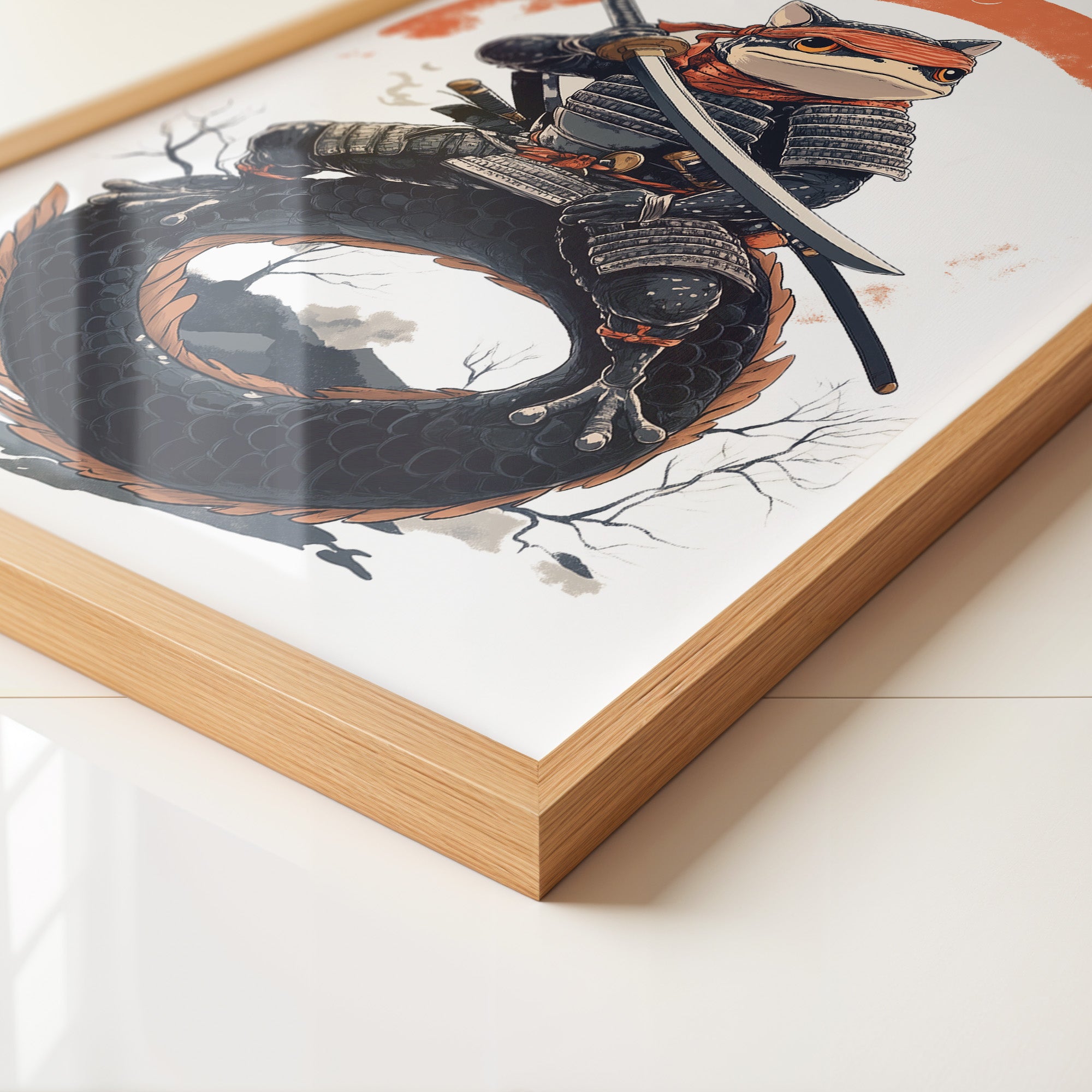 Samurai Kater im Manga Stil