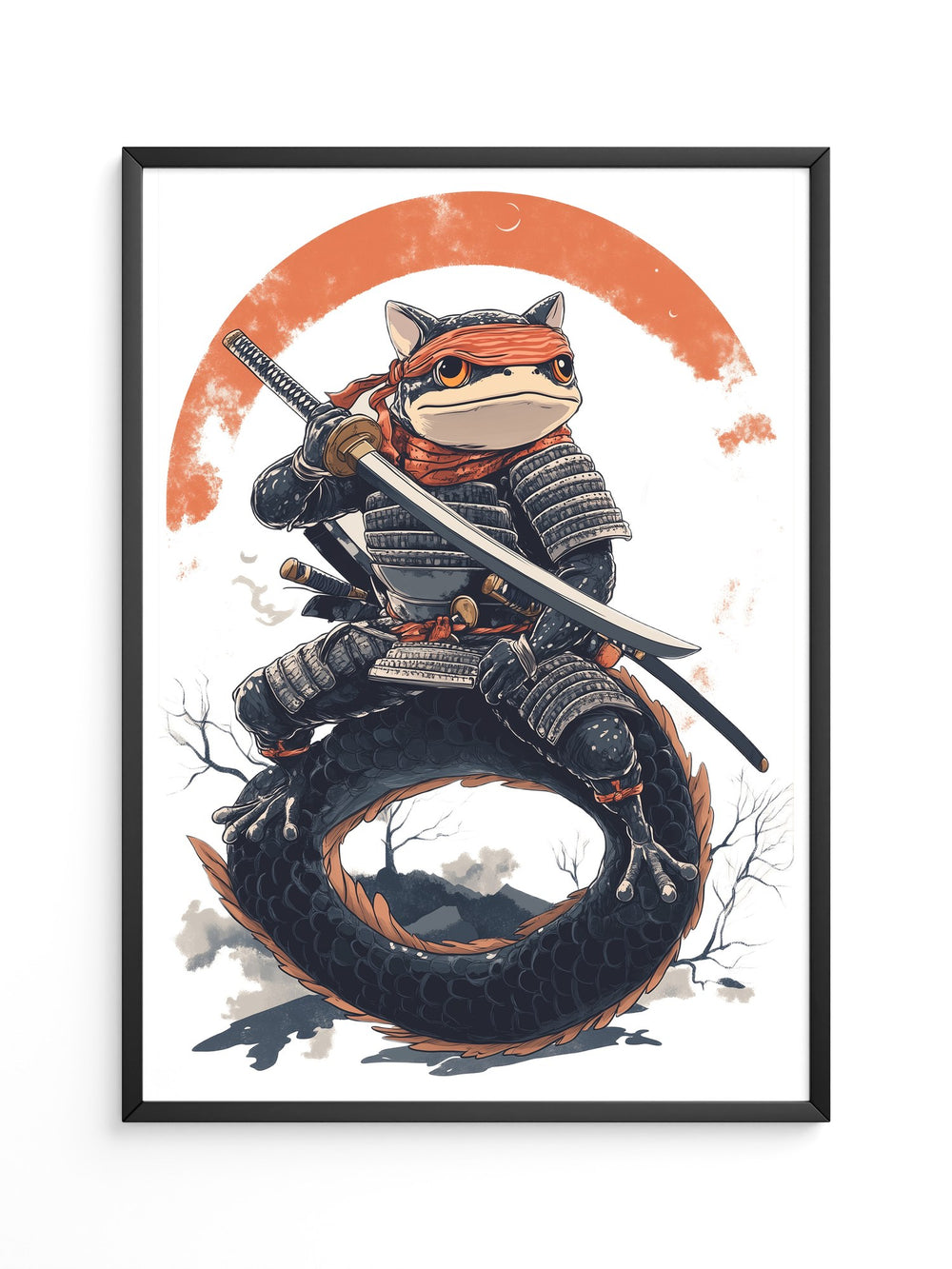 Samurai Kater im Manga Stil