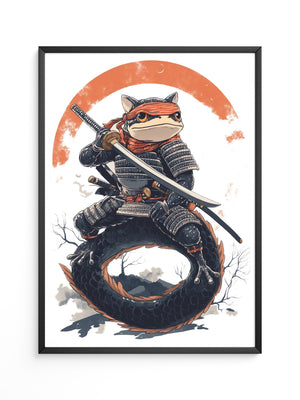 Samurai Kater im Manga Stil