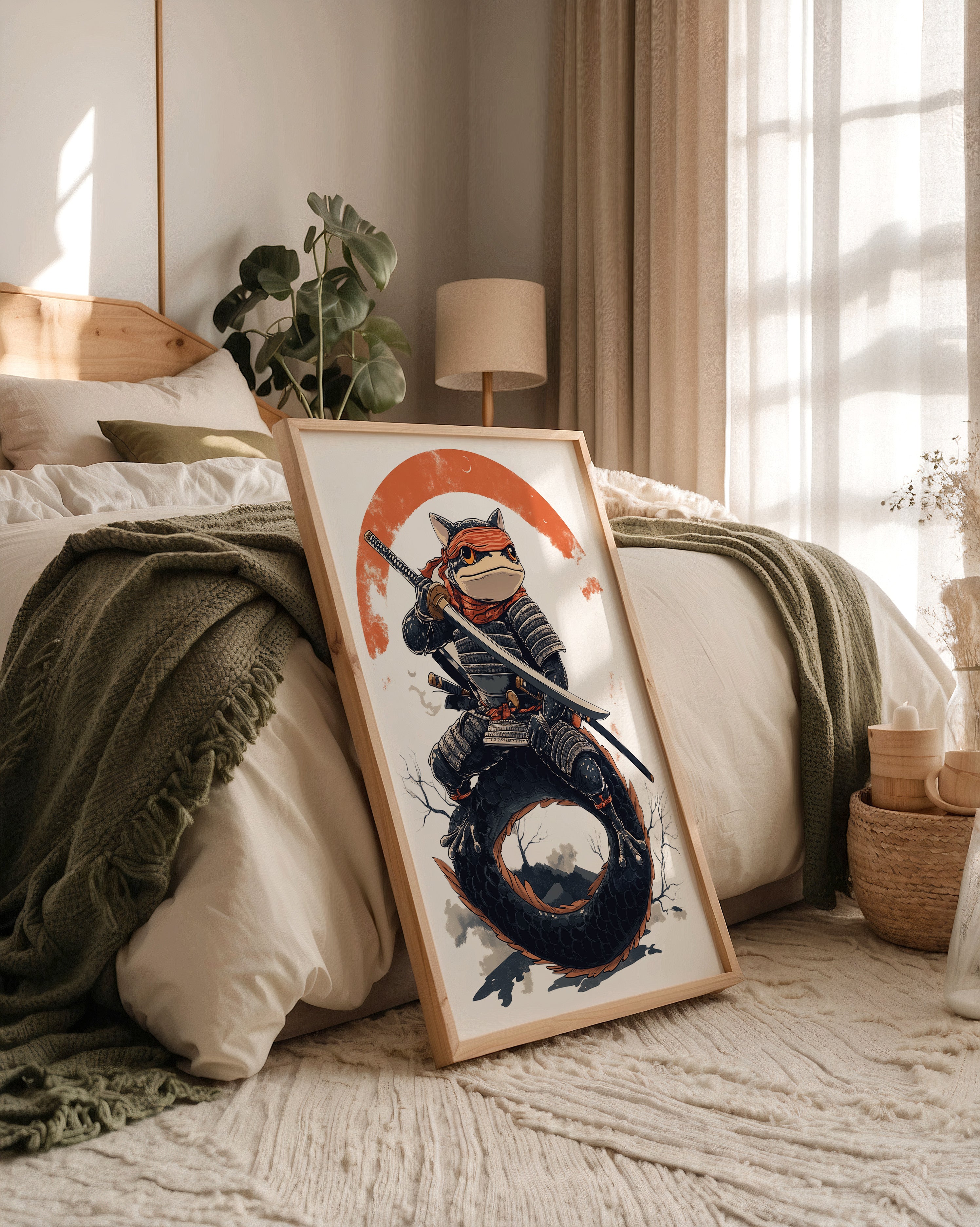 Samurai Kater im Manga Stil