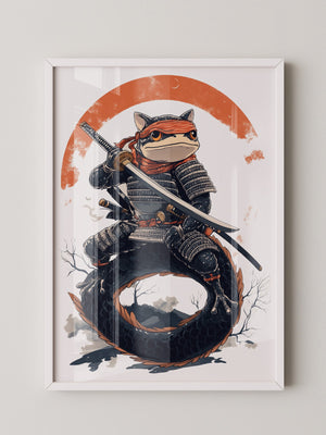 Samurai Kater im Manga Stil