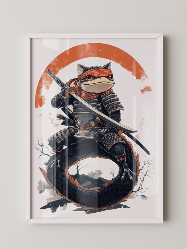 Samurai Kater im Manga Stil