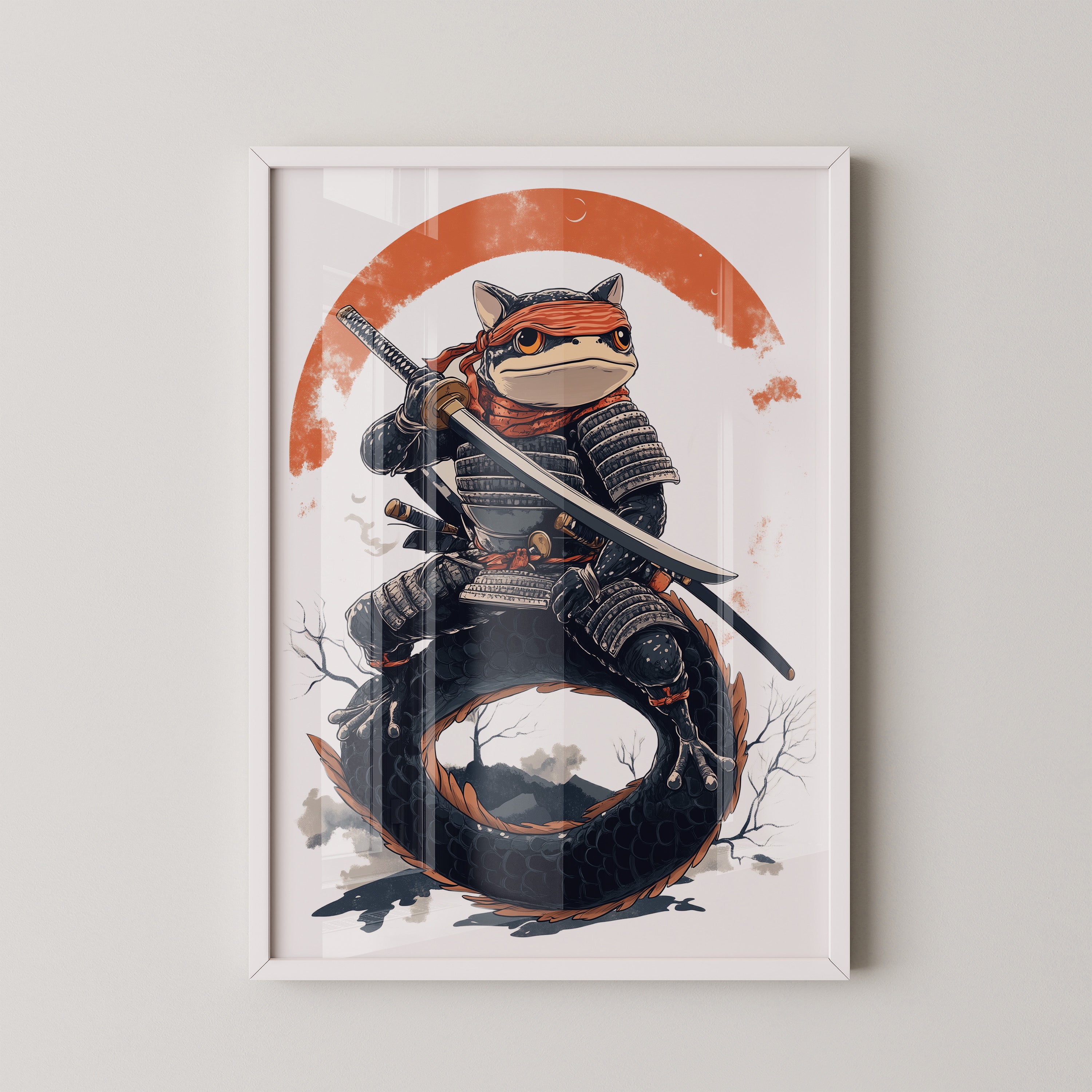Samurai Kater im Manga Stil