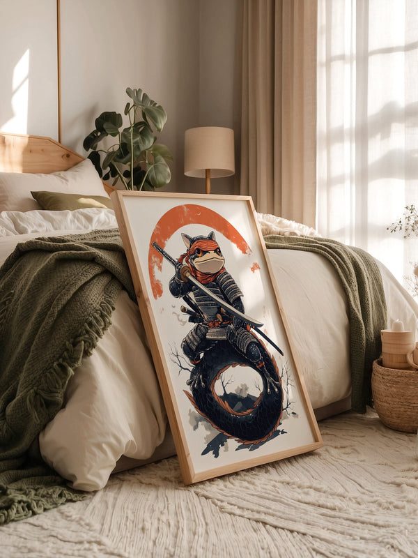 Samurai Kater im Manga Stil