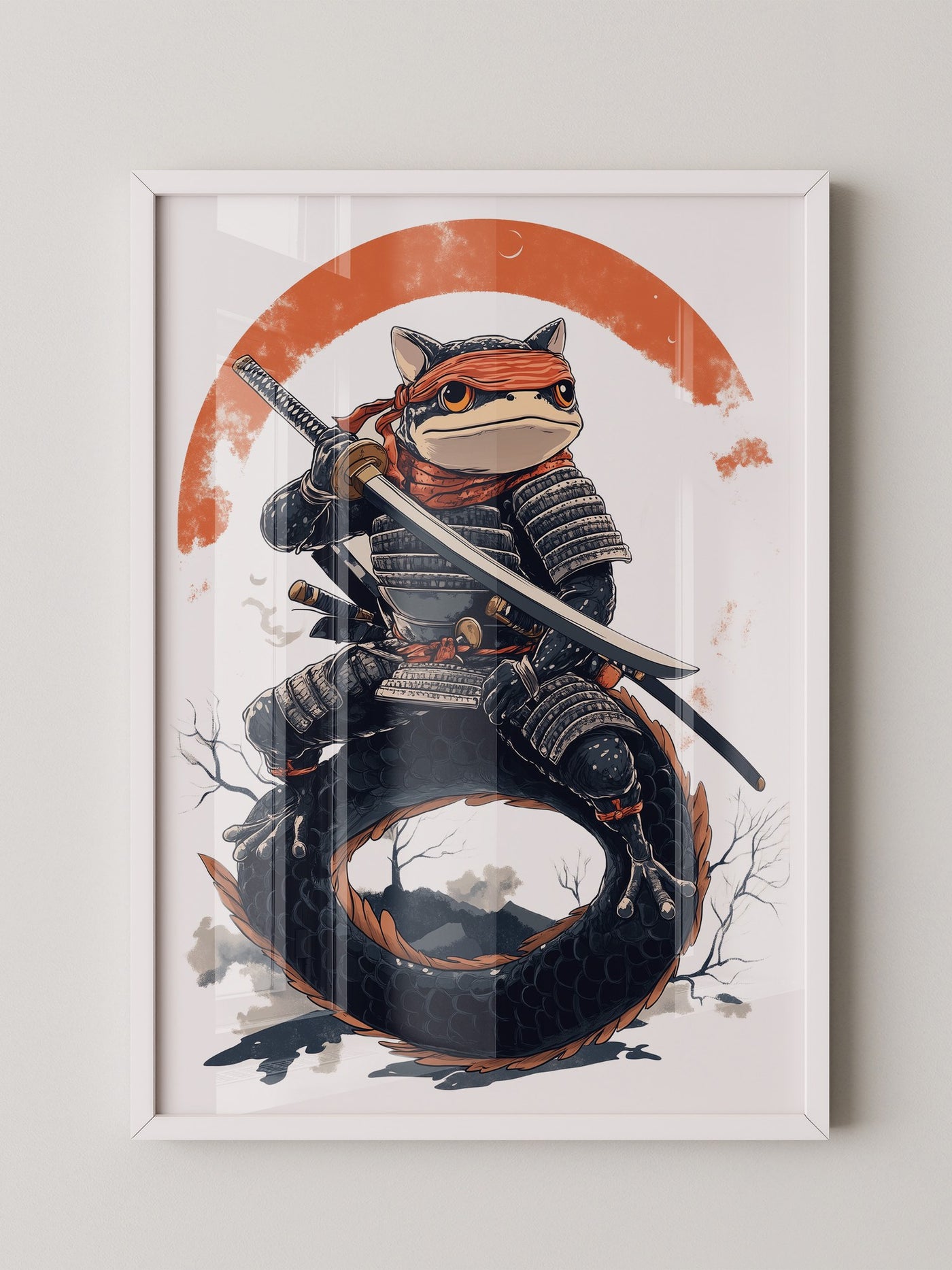 Samurai Kater im Manga Stil