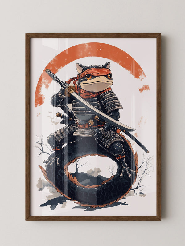 Samurai Kater im Manga Stil