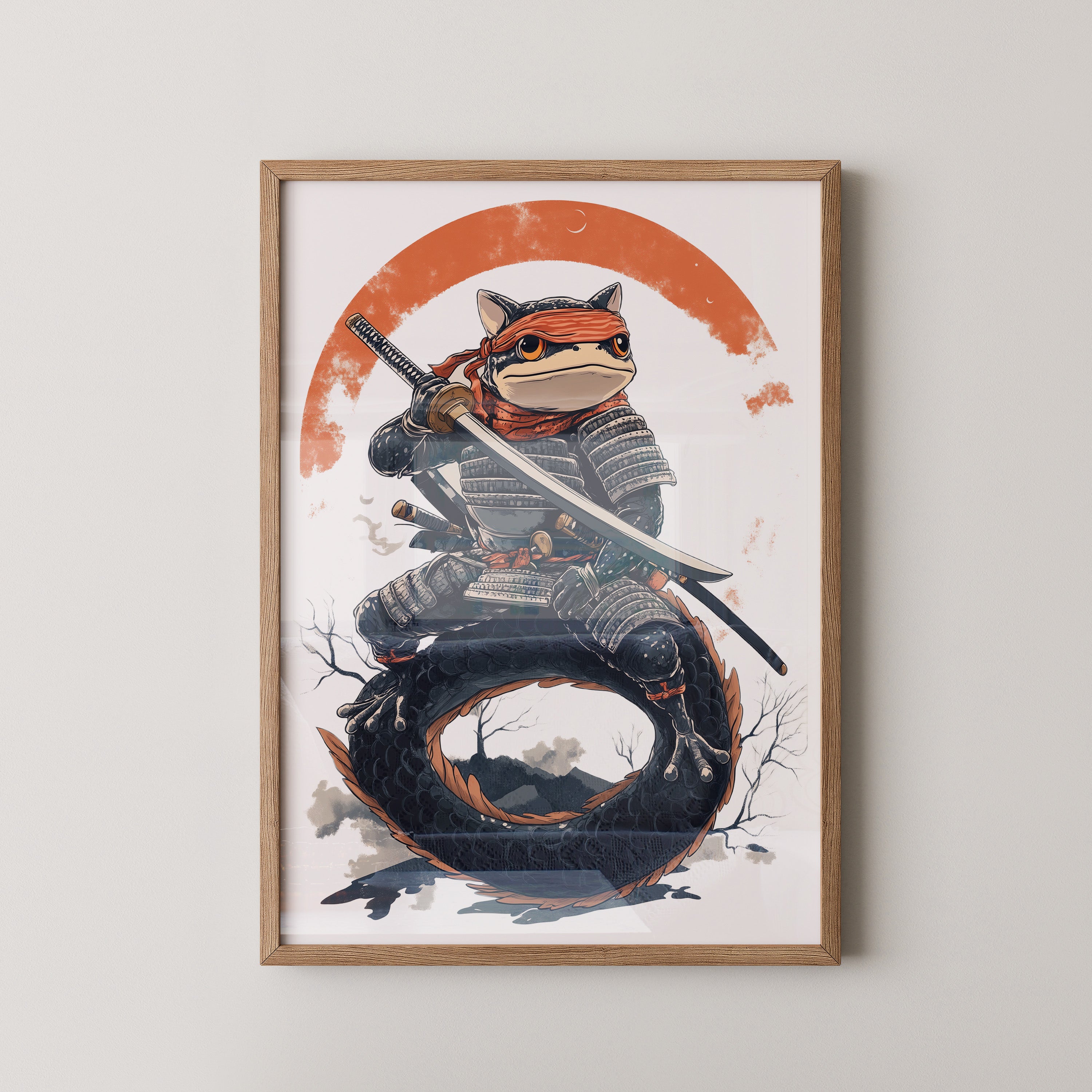 Samurai Kater im Manga Stil