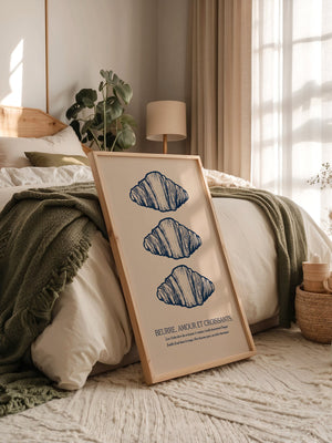 Vintage Croissant Dreifachmuster