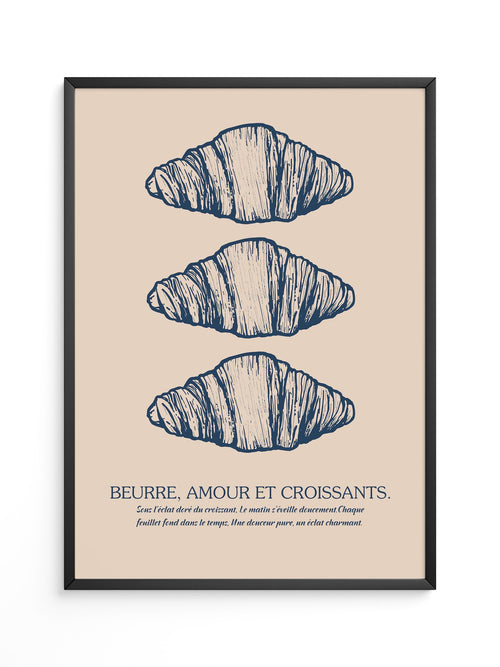 Vintage Croissant Dreifachmuster