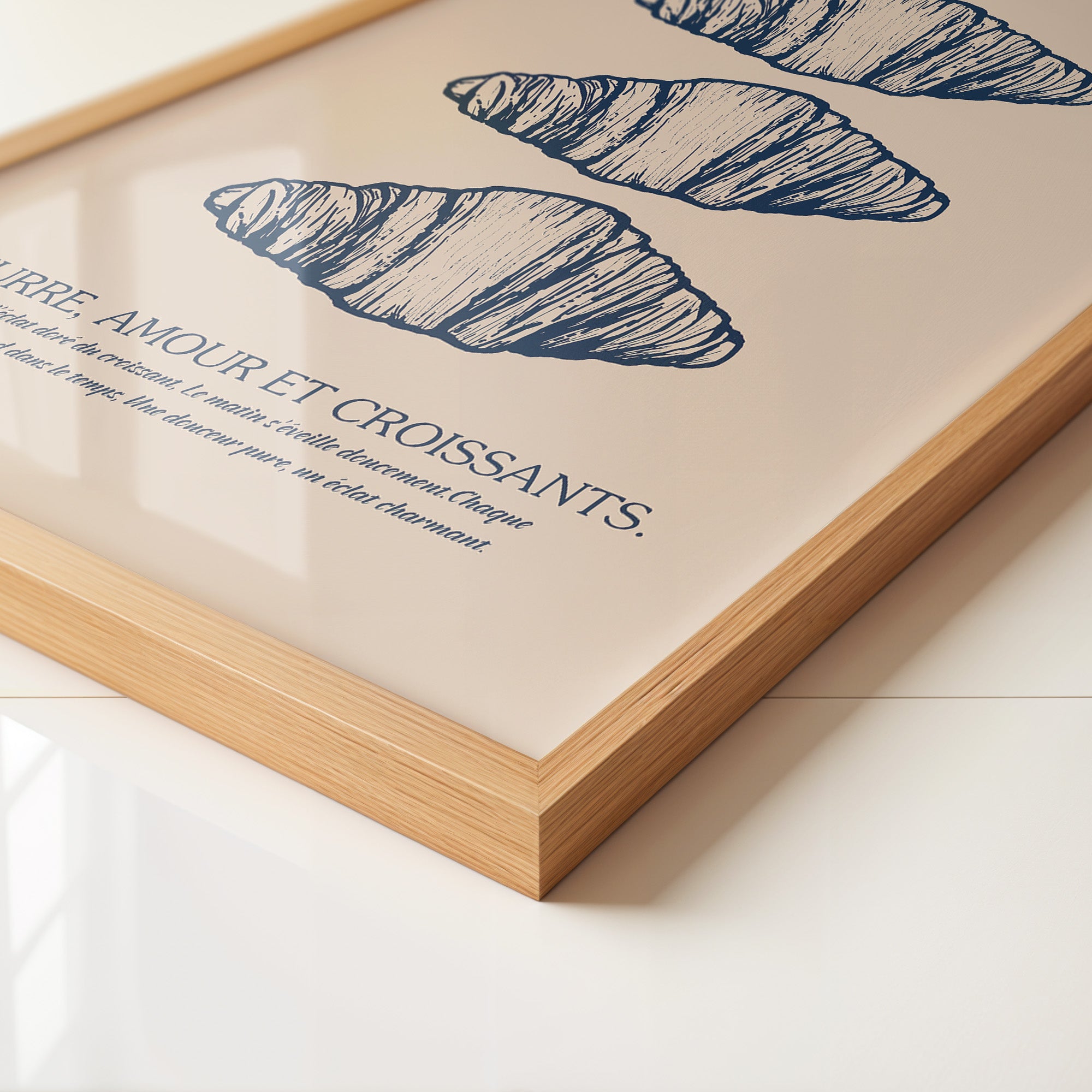 Vintage Croissant Dreifachmuster