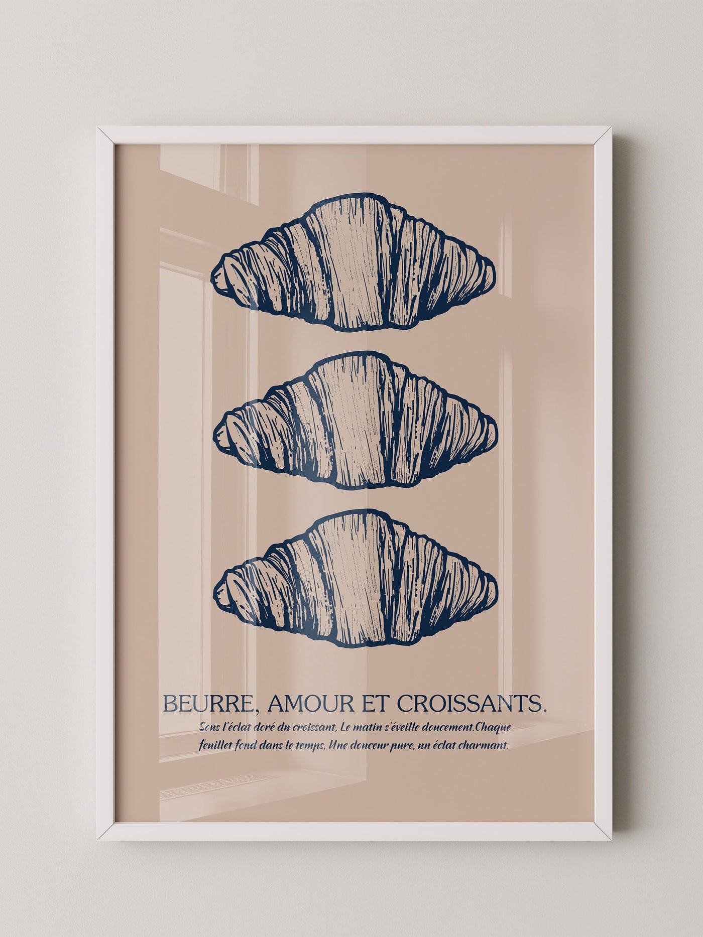 Vintage Croissant Dreifachmuster