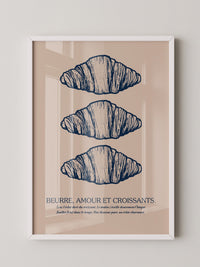 Vintage Croissant Dreifachmuster
