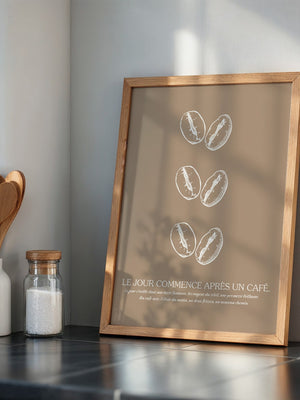 Kaffeebohnen Zeichnung minimalistisch