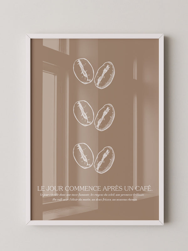 Kaffeebohnen Zeichnung minimalistisch