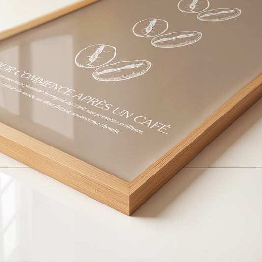 Kaffeebohnen Zeichnung minimalistisch