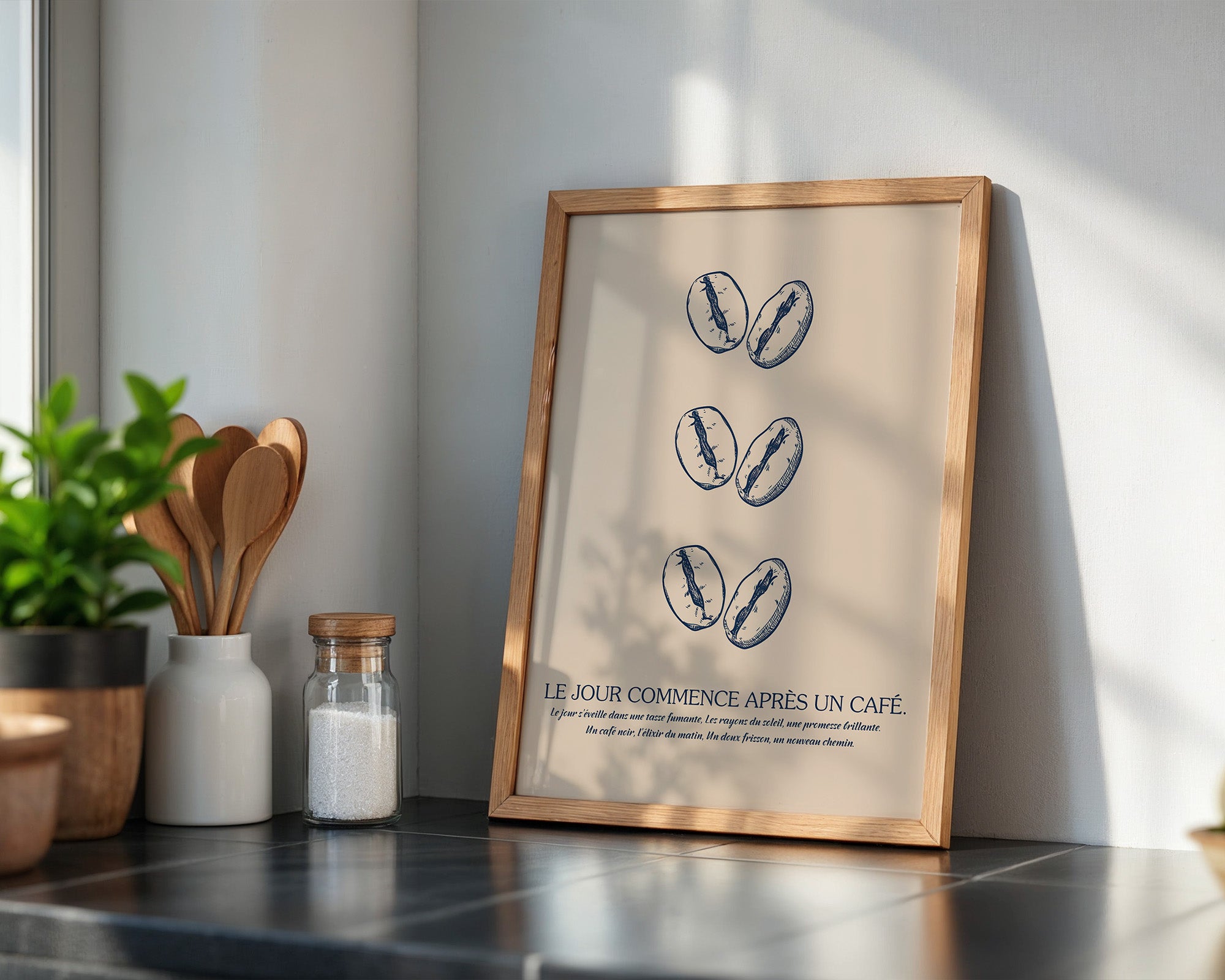 Kaffeebohnen Vintage Skizze