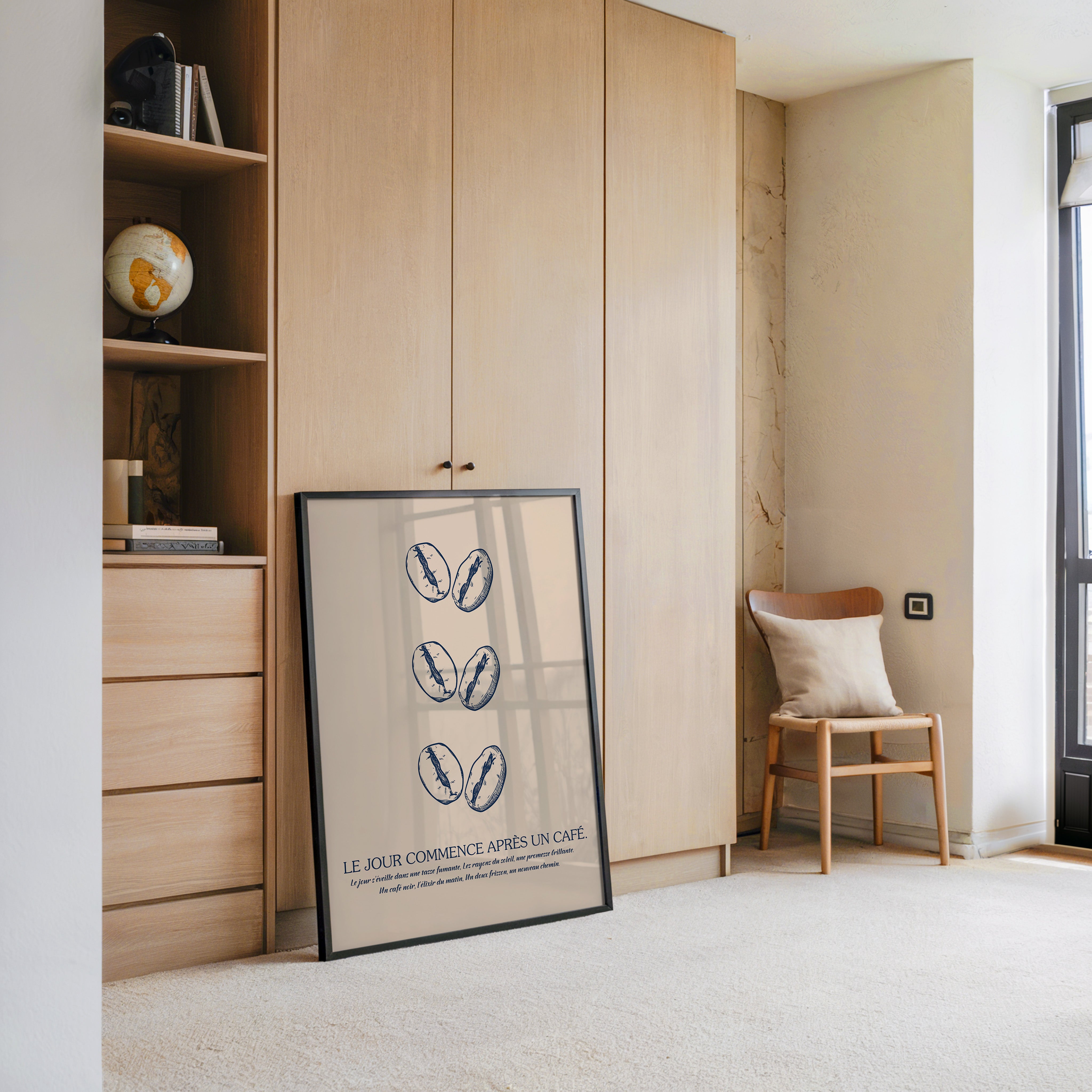 Kaffeebohnen Vintage Skizze