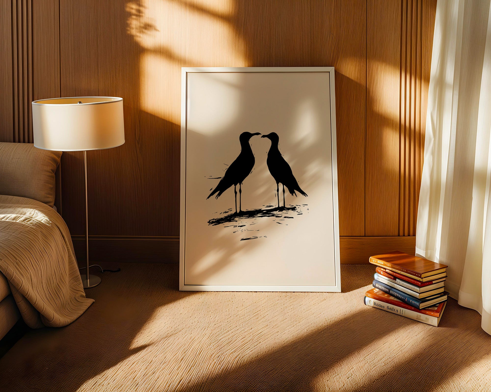 Möwen Silhouette Zweisamkeit