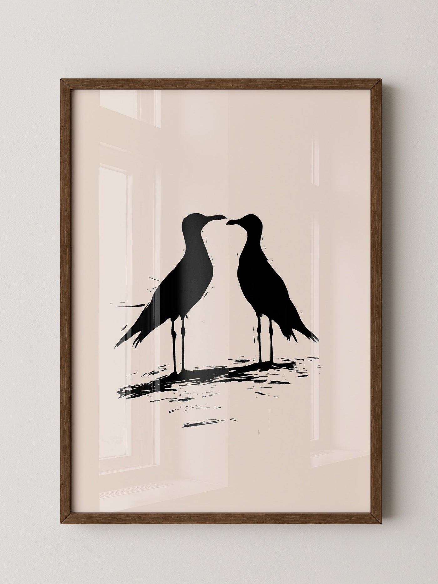 Möwen Silhouette Zweisamkeit
