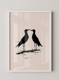 Möwen Silhouette Zweisamkeit