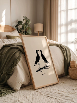 Möwen Silhouette Zweisamkeit
