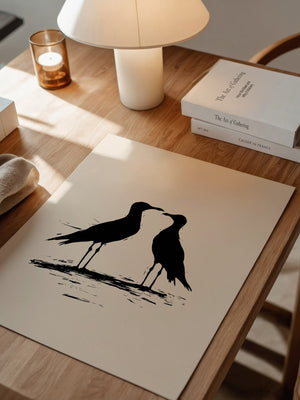Möwen Silhouette Zweisamkeit