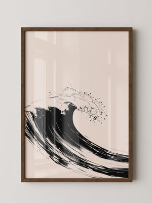 Welle Minimalistisch Schwarzweiß