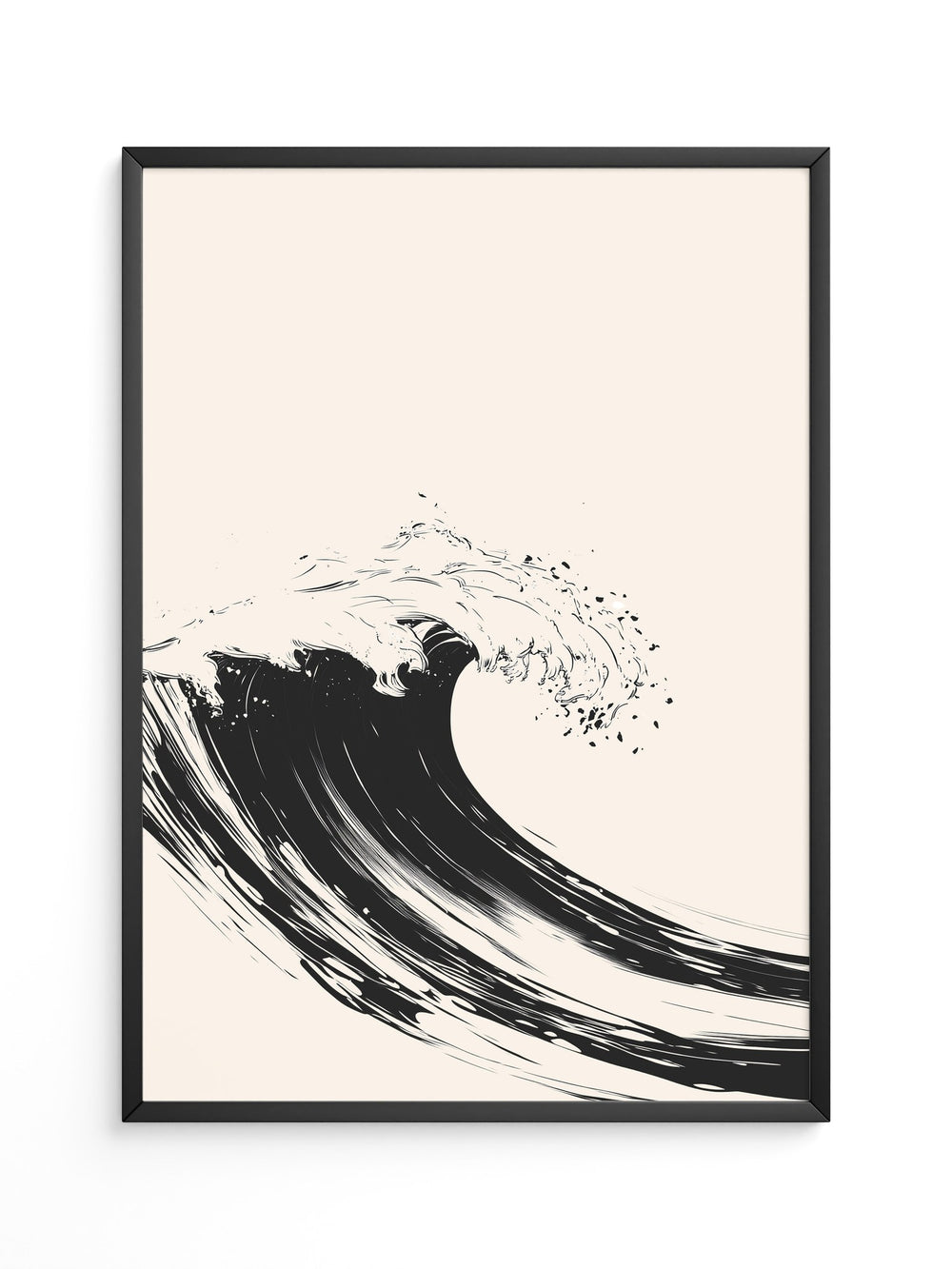 Welle Minimalistisch Schwarzweiß