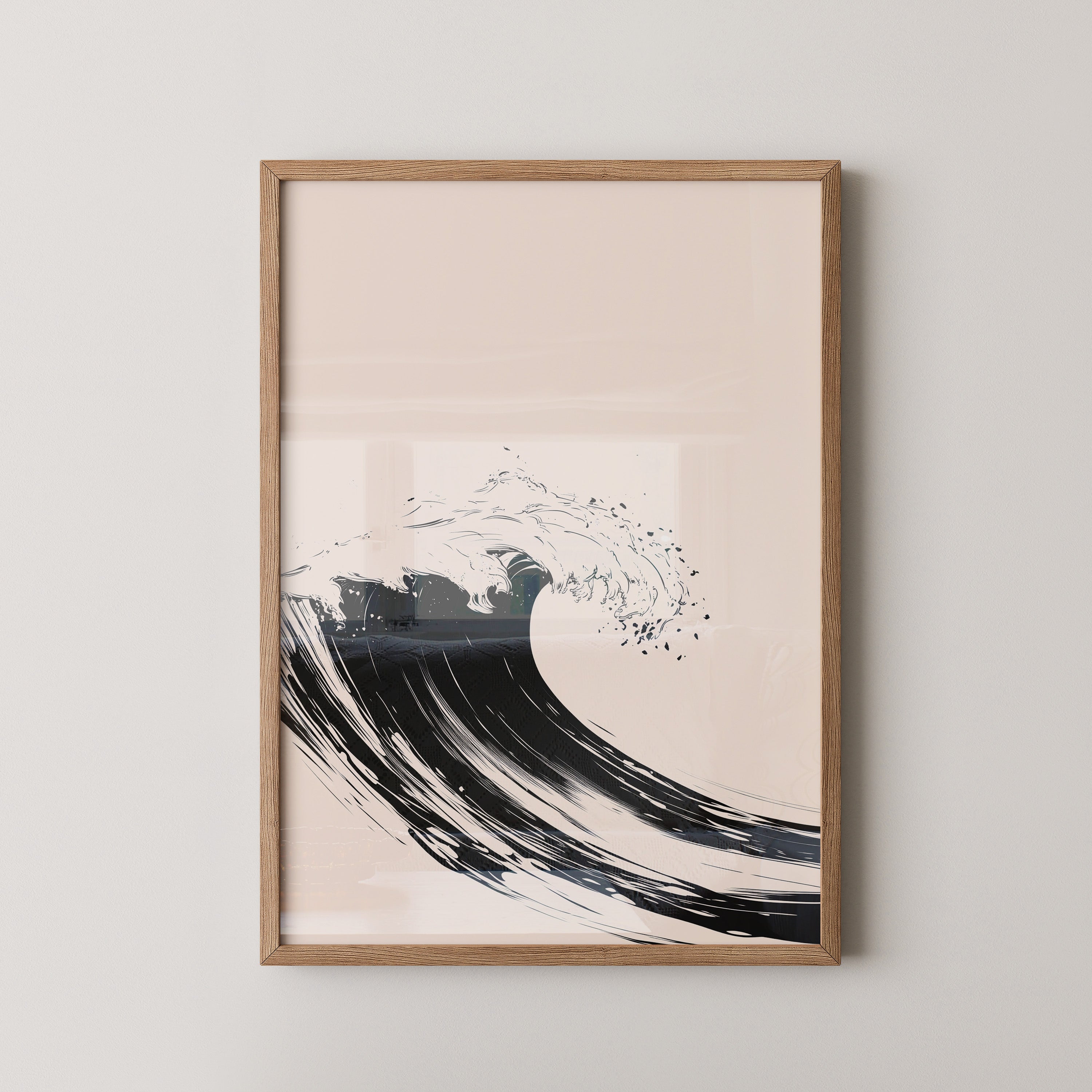 Welle Minimalistisch Schwarzweiß