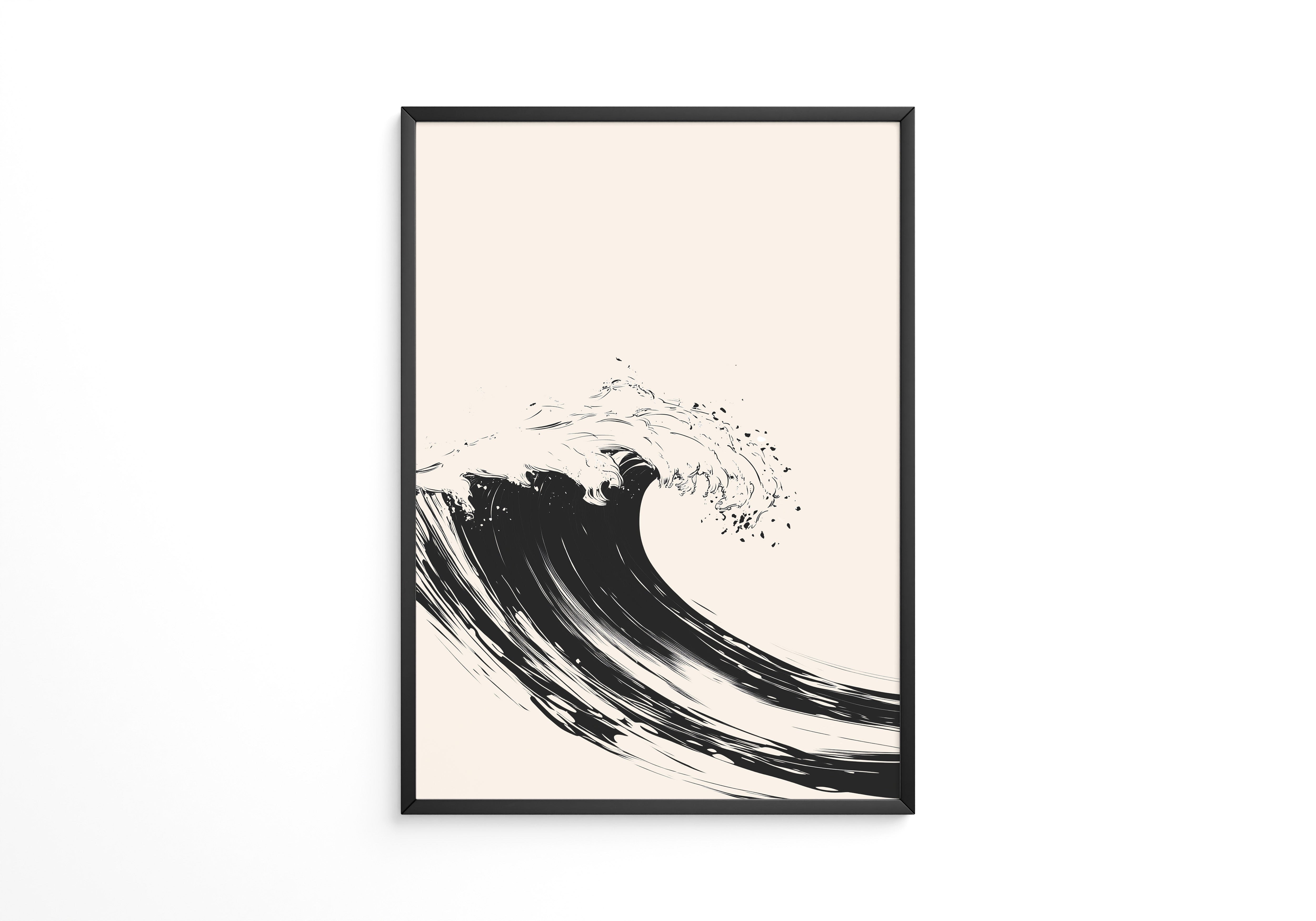 Welle Minimalistisch Schwarzweiß