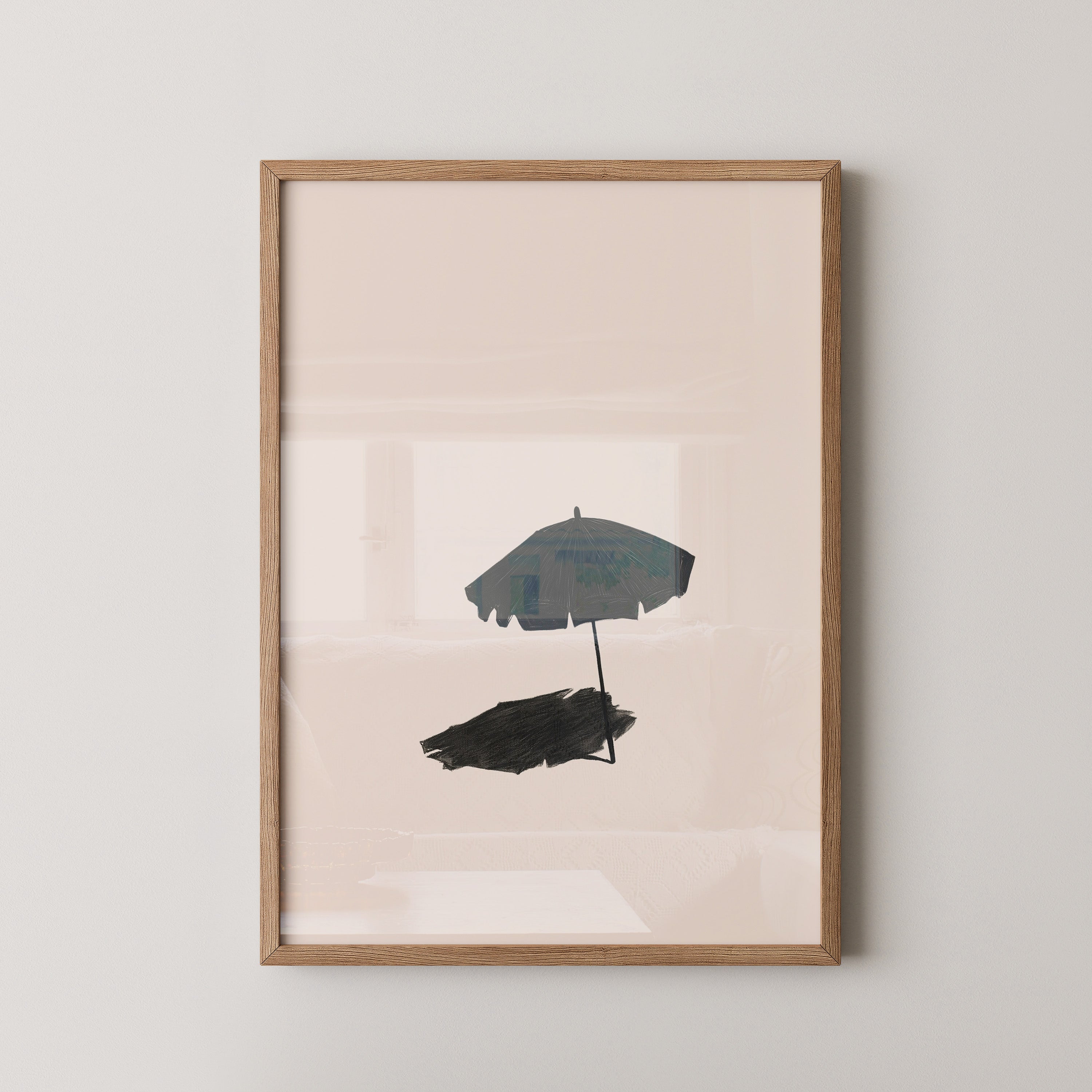 Sonnenschirm minimalistisch Schatten