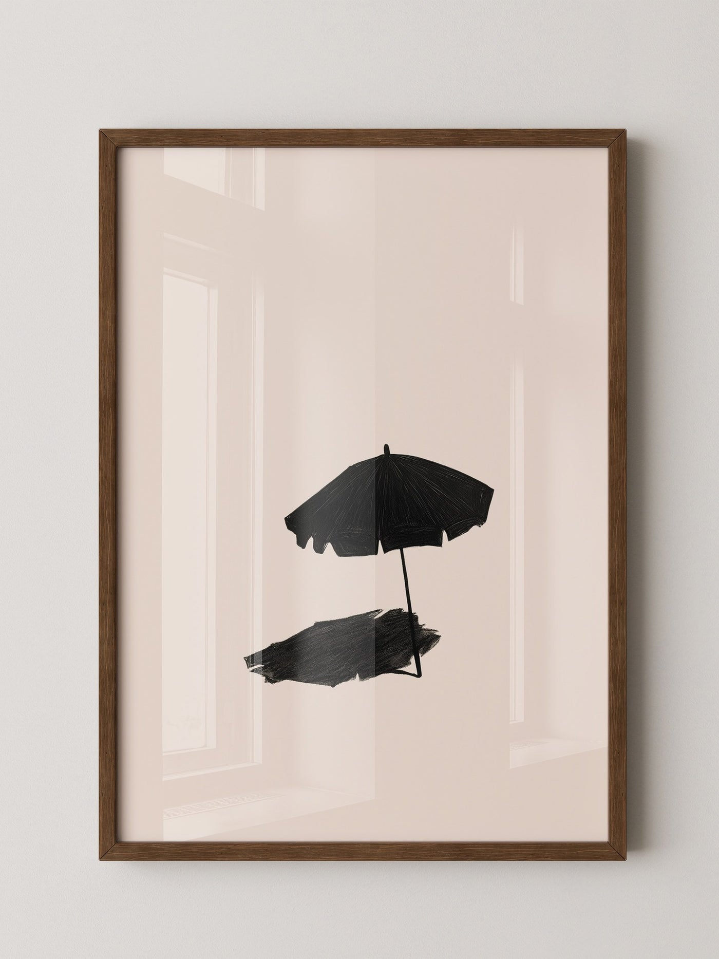 Sonnenschirm minimalistisch Schatten