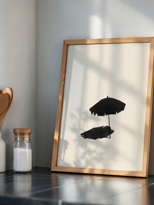 Sonnenschirm minimalistisch Schatten