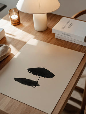 Sonnenschirm minimalistisch Schatten