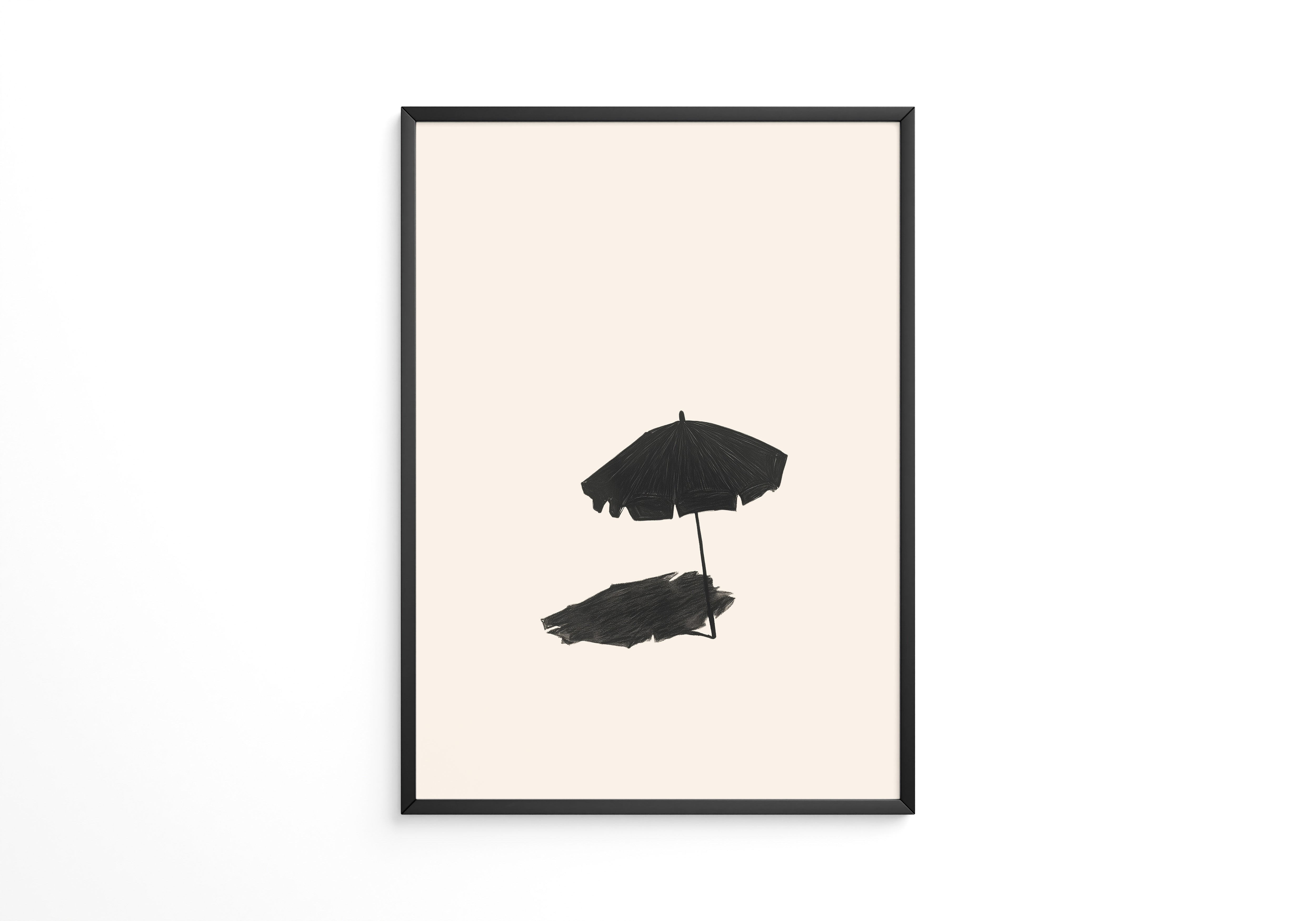 Sonnenschirm minimalistisch Schatten