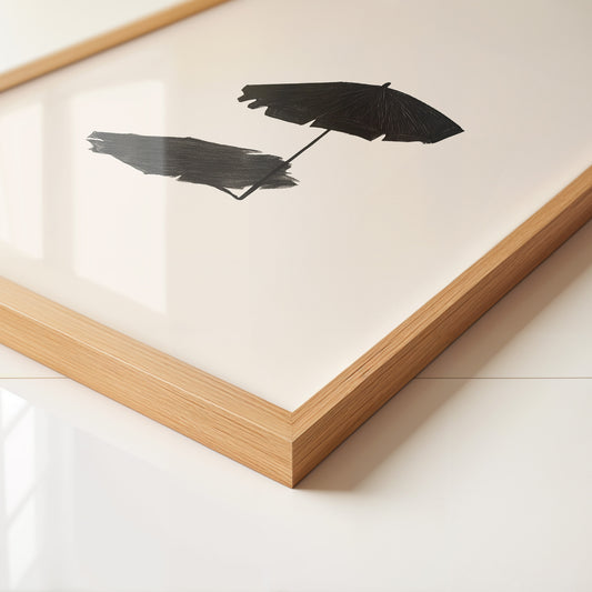 Sonnenschirm minimalistisch Schatten