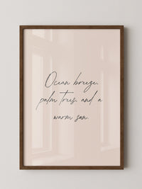Handschrift Meeressonne Beige