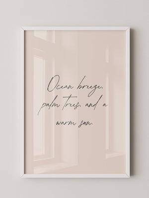 Handschrift Meeressonne Beige