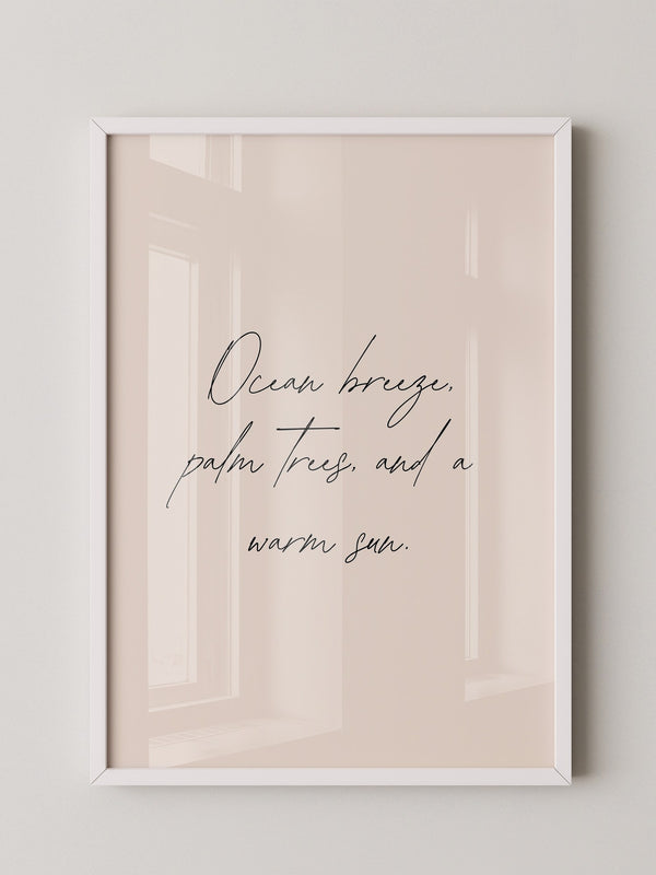 Handschrift Meeressonne Beige