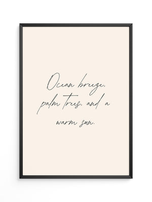 Handschrift Meeressonne Beige
