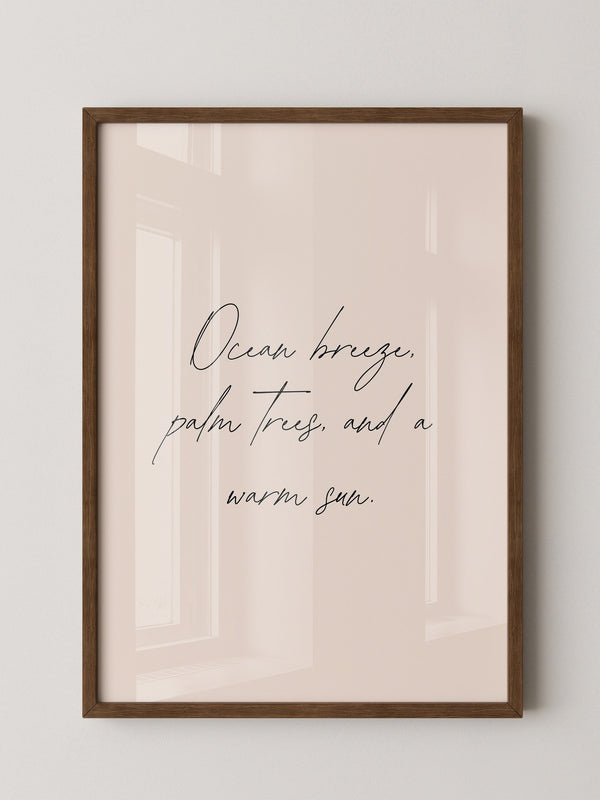 Handschrift Meeressonne Beige