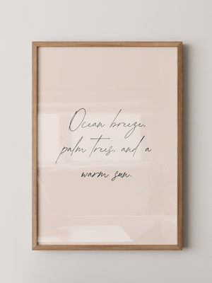 Handschrift Meeressonne Beige