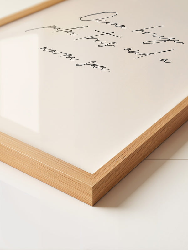 Handschrift Meeressonne Beige