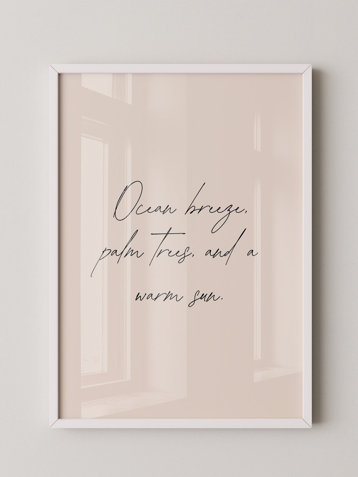 Handschrift Meeressonne Beige