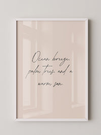 Handschrift Meeressonne Beige