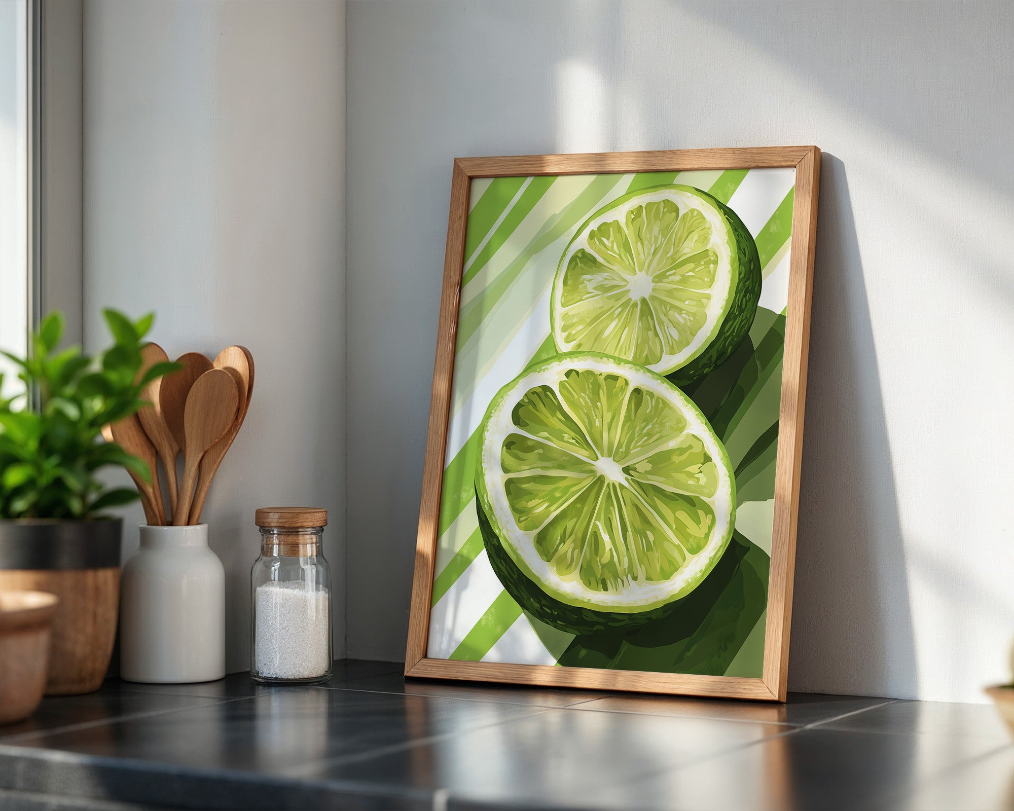 Limetten Streifen Grafik