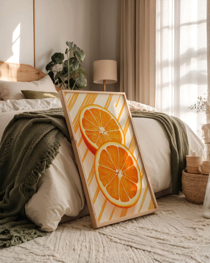 Orangen Scheiben grafisch