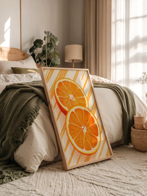 Orangen Scheiben grafisch