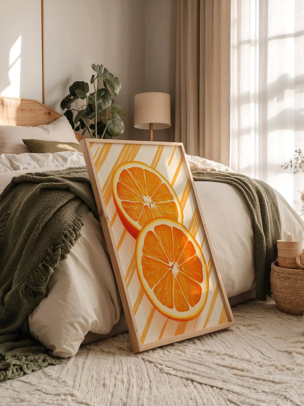 Orangen Scheiben grafisch